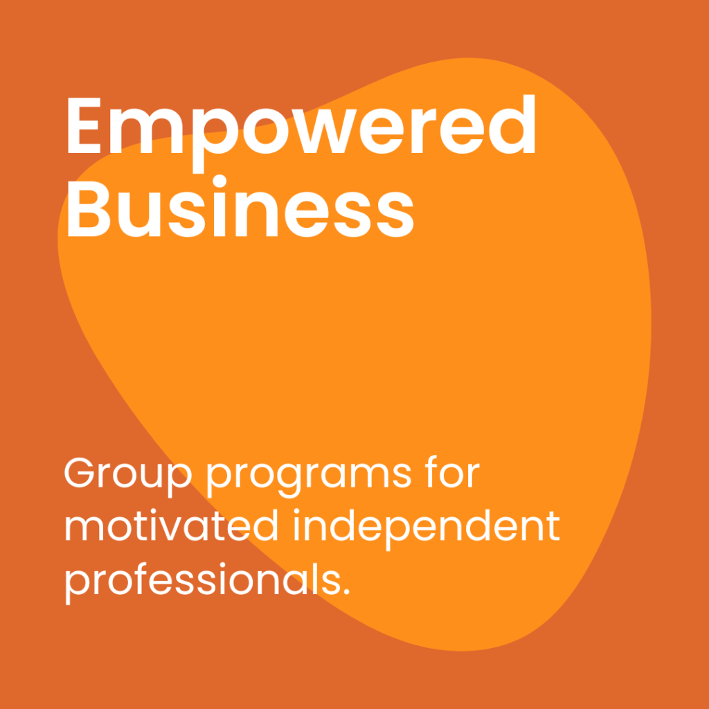 Empowerment coaching group programs for entrepreneurs